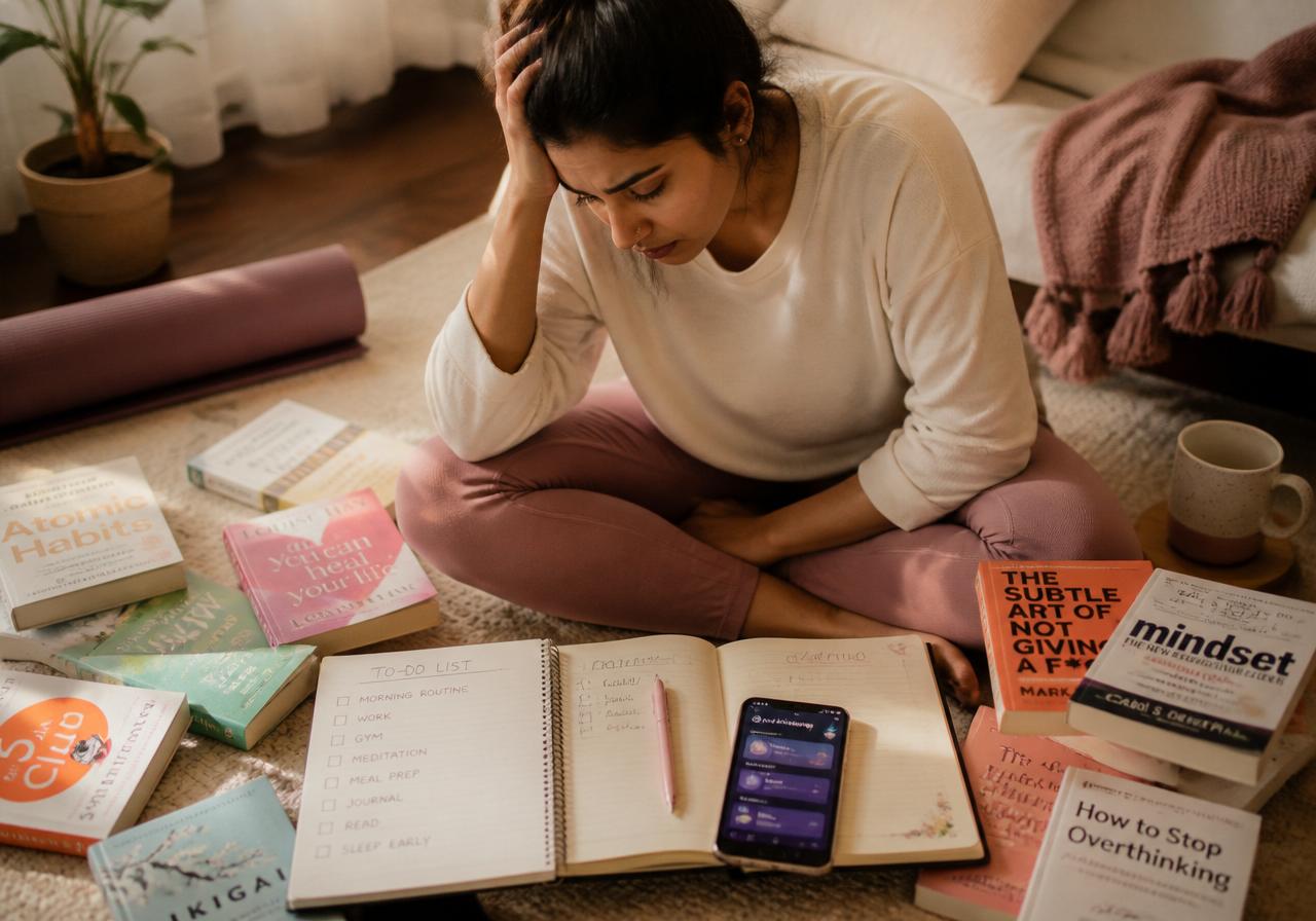 Overwhelmed by self-help books, apps and routines